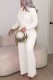 Casual Daily Solid Color Turndown Collar Long Sleeve Two Pieces