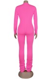 Sexy Daily Party Solid Color V Neck Skinny Jumpsuits