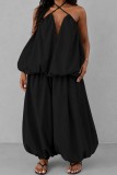 Casual Street Daily Solid Color Backless Spaghetti Strap Two Pieces