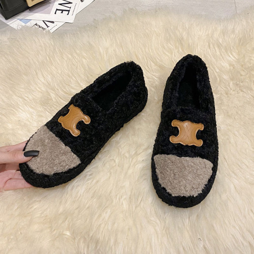 Fashion Casual Patchwork Round Comfortable Flats Shoes