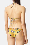 Fashion Sexy Print Bandage Swimwears