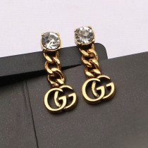 Fashion Vintage Letter Chains Hot Drill Earrings