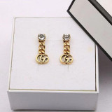 Fashion Vintage Letter Chains Hot Drill Earrings
