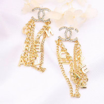 Fashion Simplicity Letter Tassel Chains Earrings