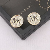 Fashion Casual Letter Hot Drill Earrings