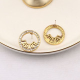 Fashion Vintage Letter Hot Drill Earrings