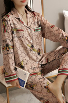 Fashion Living Print Patchwork Sleepwear