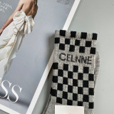 Fashion Casual Letter Plaid Patchwork Sock