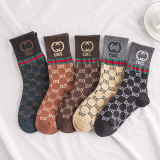 Fashion Casual Print Patchwork Sock