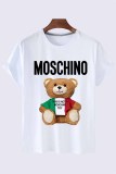Fashion Casual Character Print Letter O Neck T-Shirts