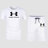 Fashion Sportswear Print Letter O Neck Short Sleeve Two Pieces