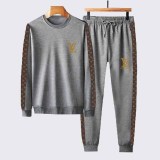 Fashion Casual Print Letter O Neck Long Sleeve Two Pieces