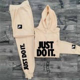 Casual Print Letter Hooded Collar Long Sleeve Two Pieces