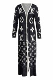 Casual Fashion Print Letter Cardigan Collar Outerwear