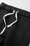 Sportswear Embroidery Patchwork Hooded Collar Long Sleeve Two Pieces