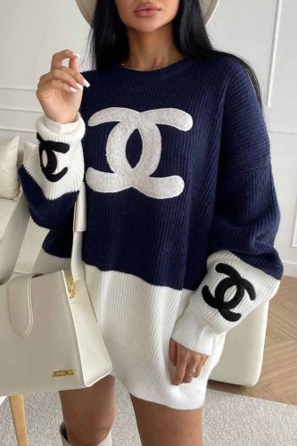 Casual Letter Patchwork O Neck Tops