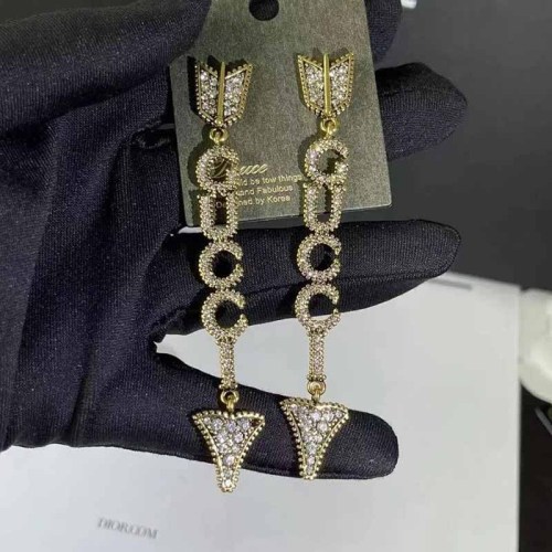 Elegant Letter Rhinestone Earrings