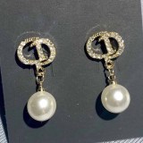 Elegant Geometric Patchwork Pearl Earrings