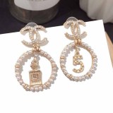 Elegant Geometric Pearl Earrings