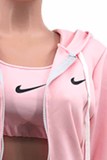 Casual Print Draw String Hooded Collar Long Sleeve Three Pieces