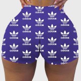 Casual Print Letter Mid Waist Pencil Bottoms