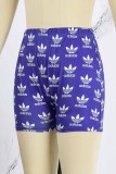 Casual Print Letter Mid Waist Pencil Bottoms