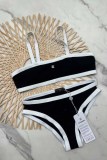 Sexy Simplicity Letter Patchwork Swimwears