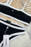 Sexy Simplicity Letter Patchwork Swimwears