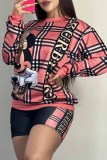 Casual Striped Character Letter O Neck Long Sleeve Two Pieces