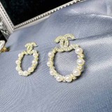 Sweet Letter Pearl Rhinestone Earrings