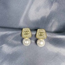 Elegant Letter Patchwork Rhinestone Earrings