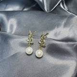 Street Simplicity Letter Patchwork Pearl Earrings