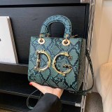 Street Animal Print Patchwork Letter Bags
