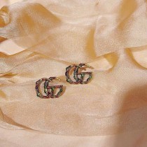 Vintage Letter Rhinestone Earrings
