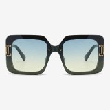Street Simplicity Letter Patchwork Sunglasses