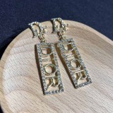 Street Letter Rhinestone Earrings