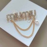 Elegant Letter Chains Rhinestone Brooch