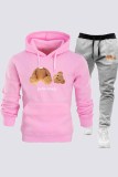 Casual Letter Hooded Collar Long Sleeve Two Pieces