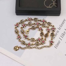 Vintage Letter Chains Rhinestone Necklaces