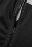 Sportswear Print Letter Zipper Collar Long Sleeve Two Pieces