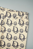 Sportswear Simplicity Print Letter Zipper Collar Long Sleeve Two Pieces