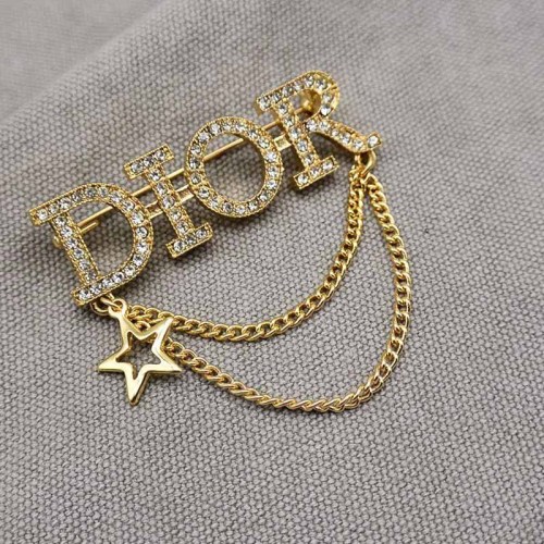 Casual Street Letter Chains Rhinestone Brooch