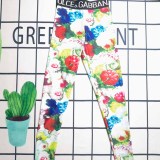 Vacation Patchwork Floral Letter Zipper Swimwears