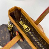 Vintage Letter Patchwork Zipper Bags