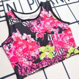 Sexy Vacation Print Letter Swimwears