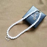 Elegant Simplicity Letter Pearl Necklaces