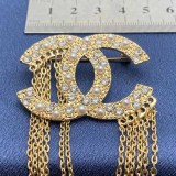 Elegant Letter Tassel Chains Brooch
