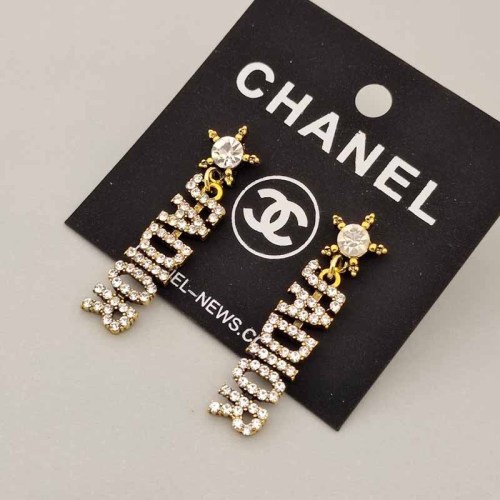 Daily Letter Patchwork Rhinestone Earrings
