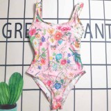 Sexy Letter Print Backless Swimwears