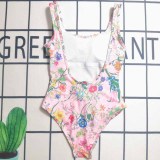 Sexy Letter Print Backless Swimwears